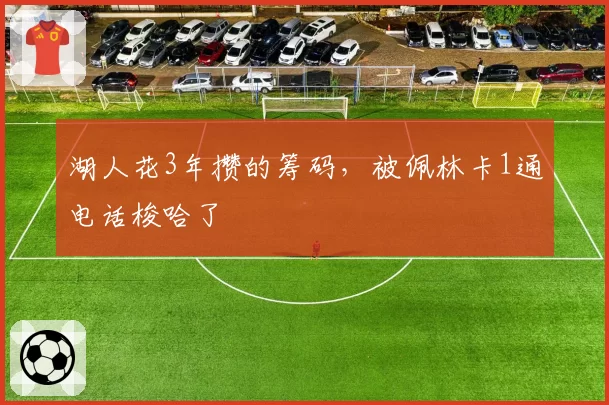 湖人花3年攒的筹码,被佩林卡1通电话梭哈了